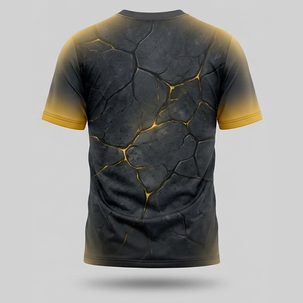 Cracked Stone Golden Core Inner Titan Motivational Aop T-Shirt