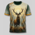 Majestic Stag Foggy Wilderness Leadership Motivational Aop T-Shirt