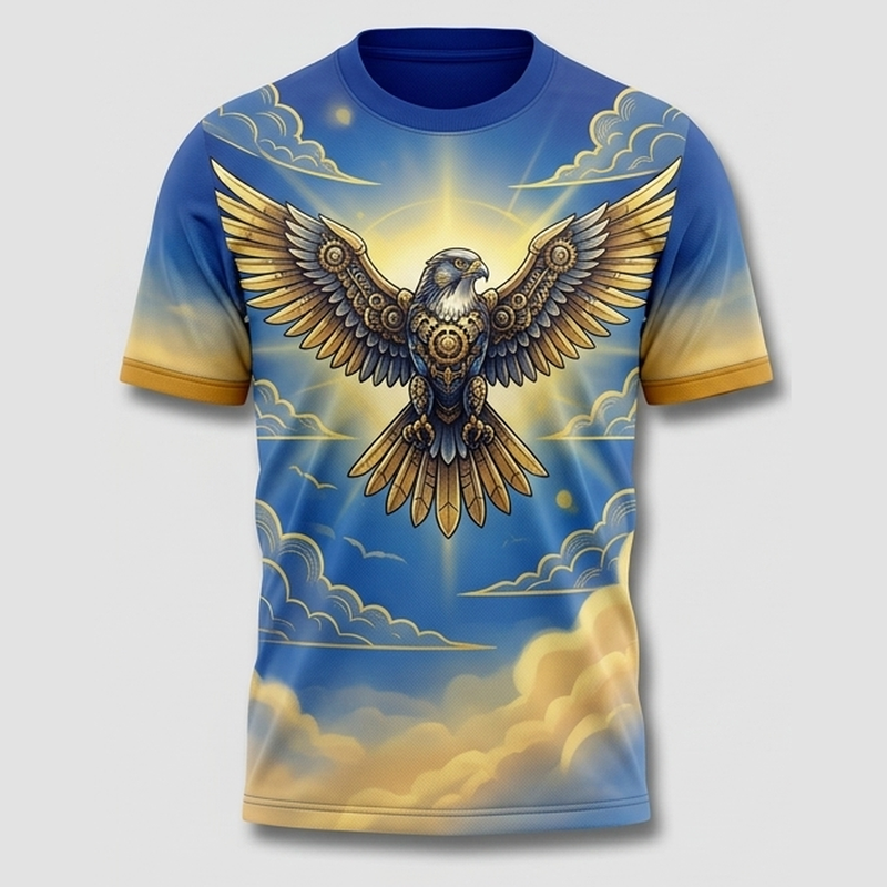Golden Falcon Sharp Vision Speed Motivational Aop T-Shirt