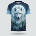 Wilderness Alpha Wolf Lunar Crest Motivational Aop T-Shirt