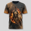 Spartan Warrior Forged In Fire Motivational Aop T-Shirt