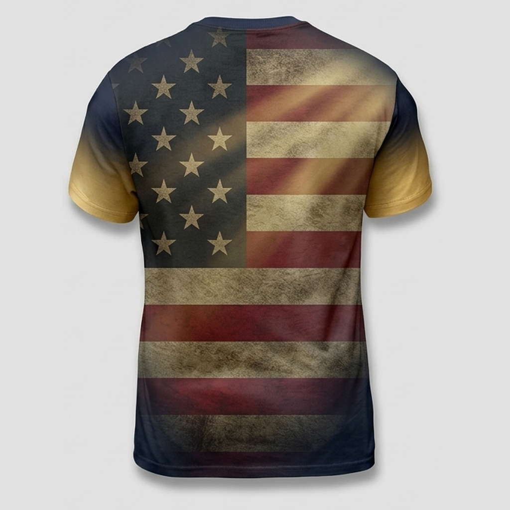 Golden Eagle Guardian Patriotic Pride Motivational Aop T-Shirt