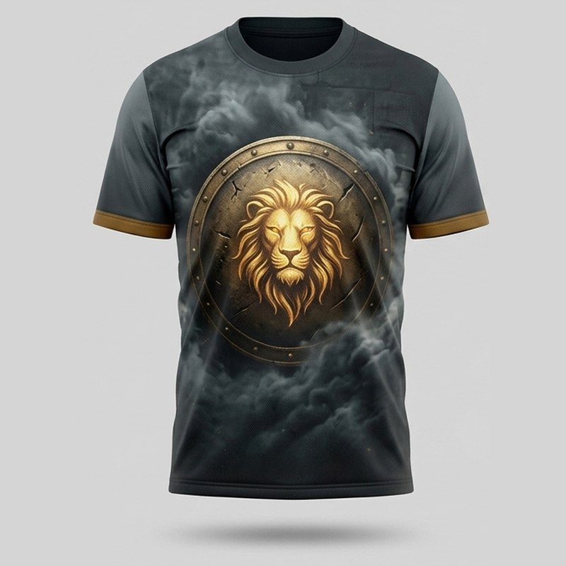 Gladiator Shield Unbreakable Will Motivational Aop T-Shirt