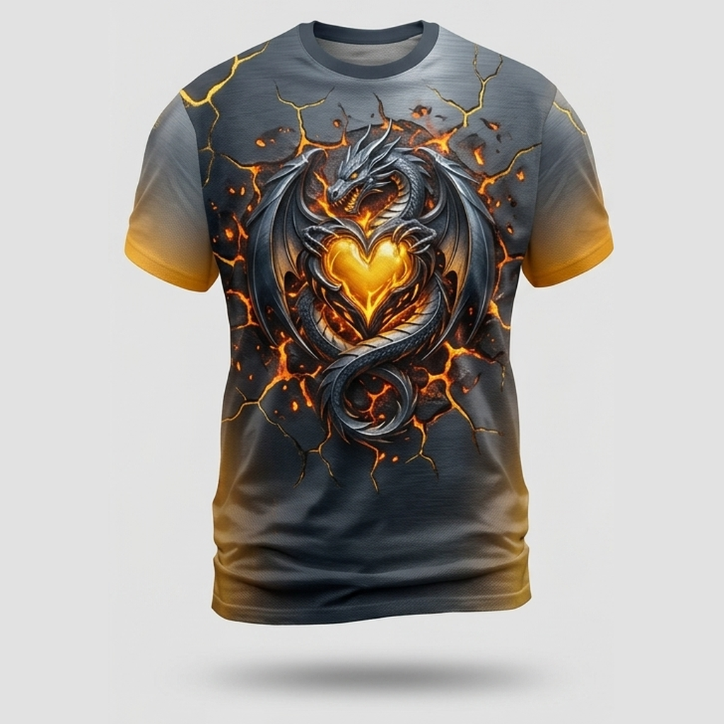 Iron Dragon Core Ancient Flame Motivational Aop T-Shirt
