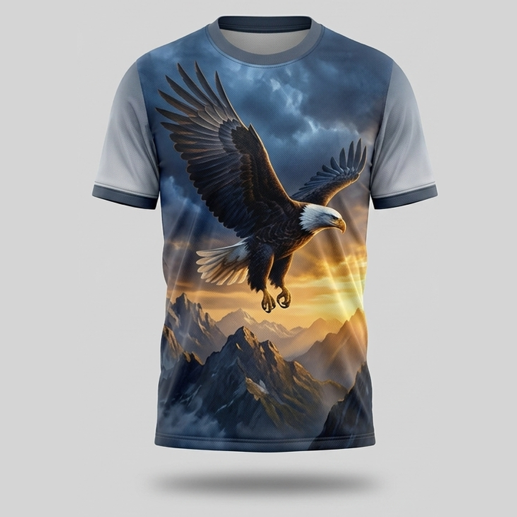 Motivational Eagle Rise Above The Storm Aop T-Shirt