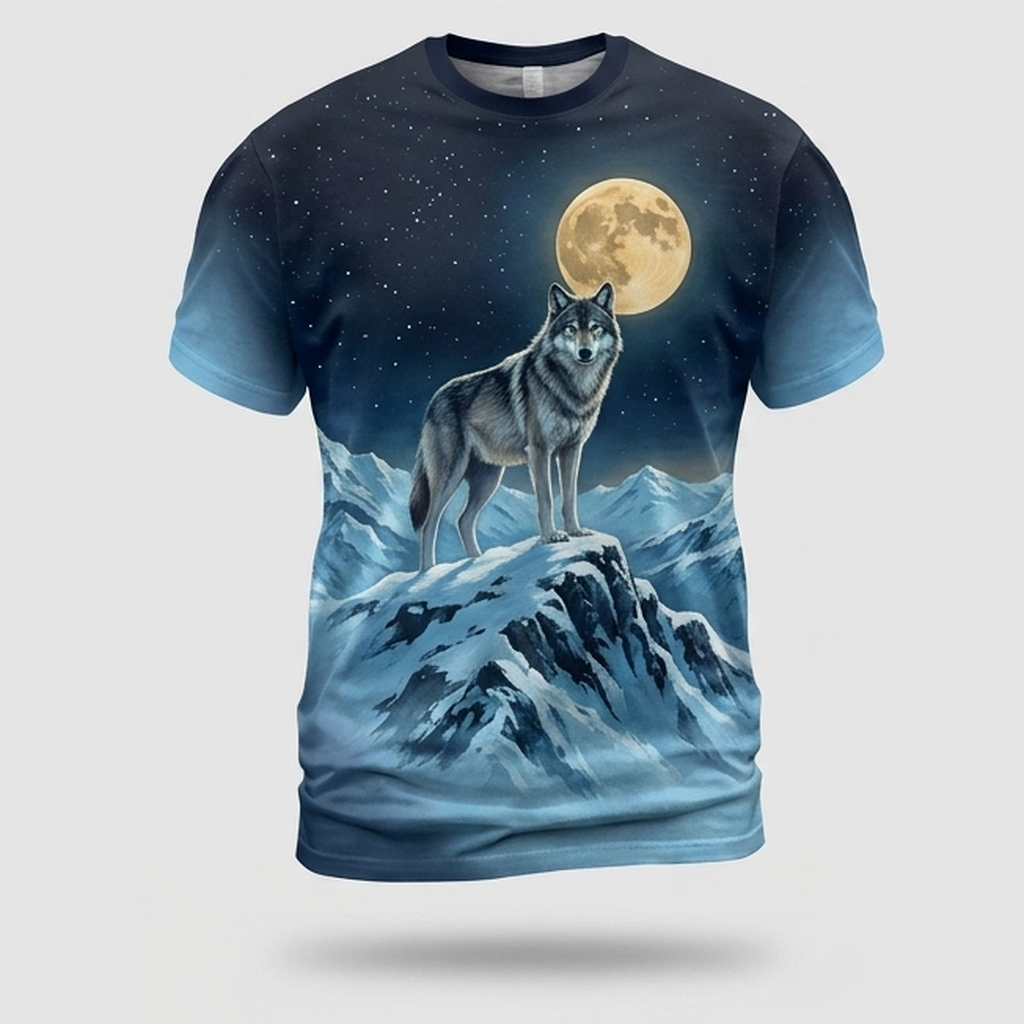 Wilderness Wolf Ridge Conqueror Motivational Aop T-Shirt