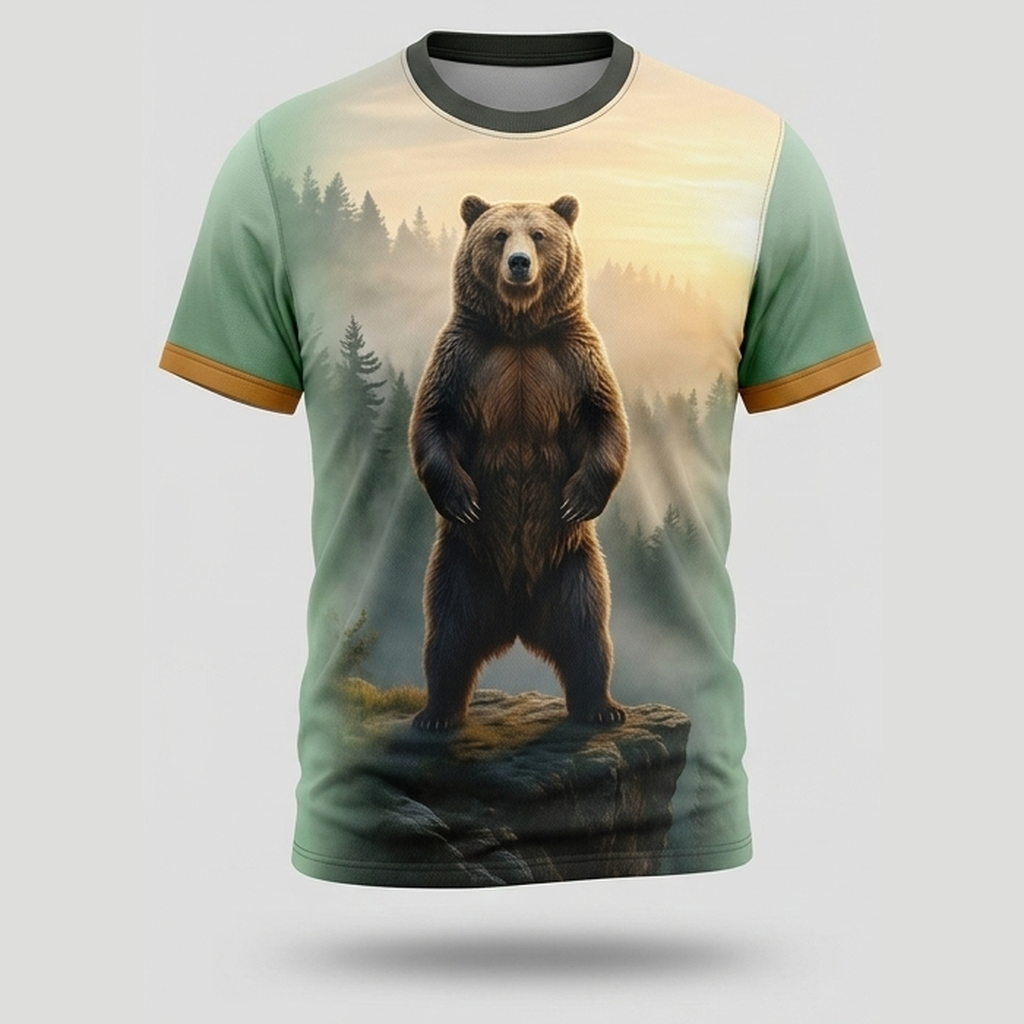 Wilderness Bear Stand Your Ground Motivational Aop T-Shirt