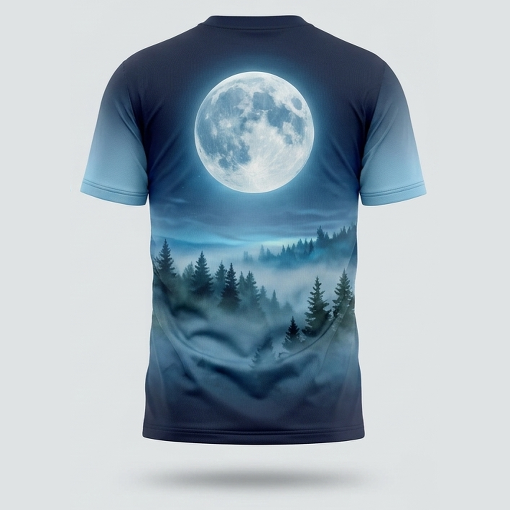 Wilderness Alpha Wolf Lunar Crest Motivational Aop T-Shirt