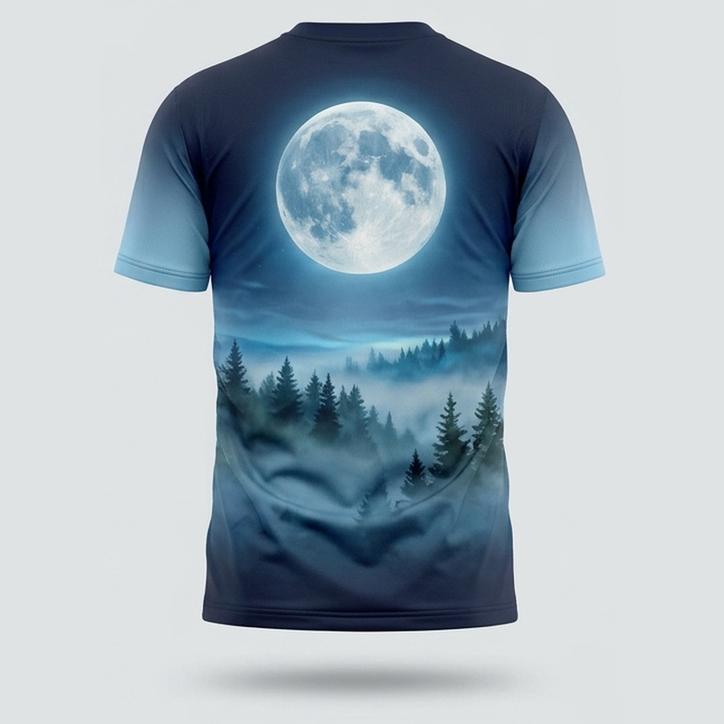 Wilderness Alpha Wolf Lunar Crest Motivational Aop T-Shirt