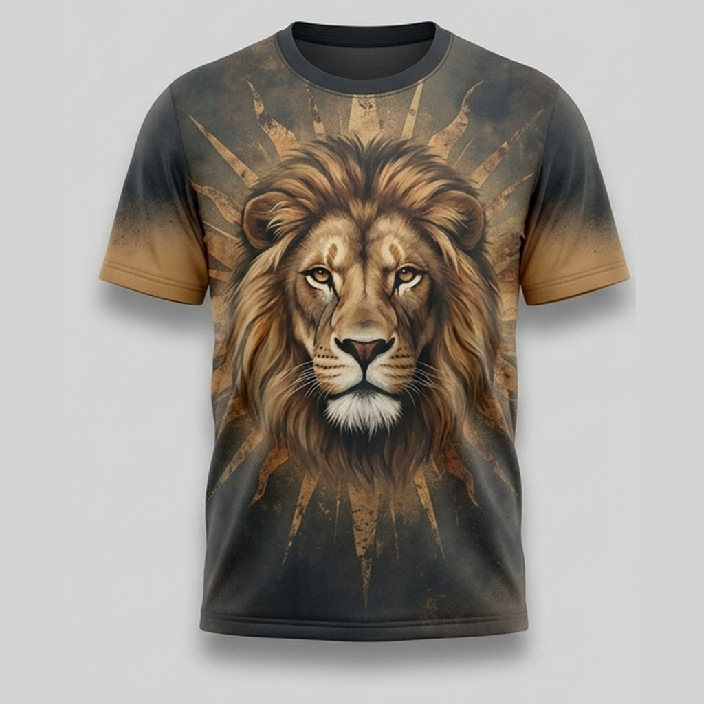 Courageous Lion Warrior Unstoppable Grit Aop T-Shirt