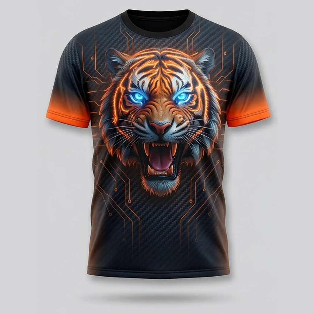 Cybernetic Tiger Uncaged Power Motivational Aop T-Shirt