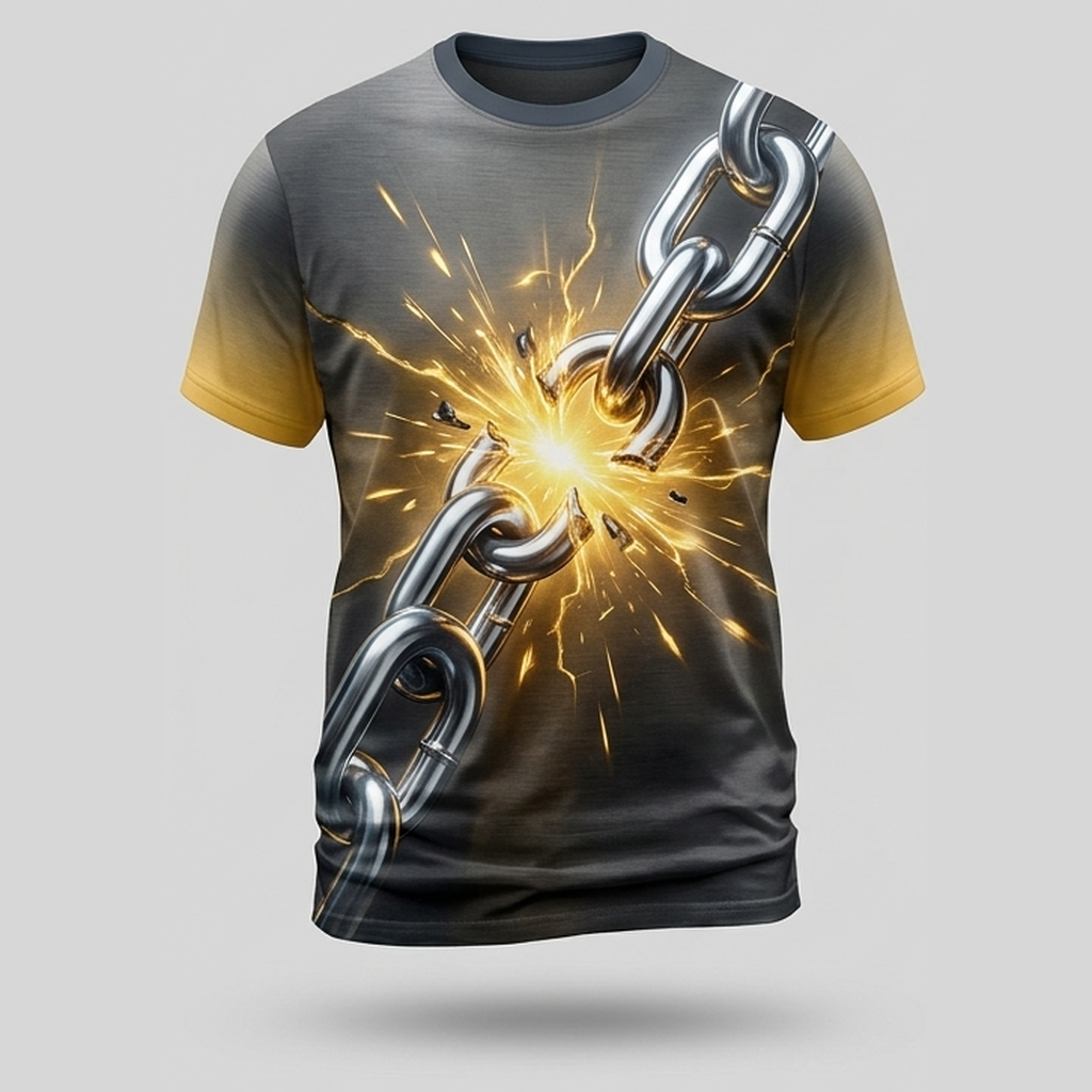 Unbroken Chain Heavy Iron Strength Motivational Aop T-Shirt
