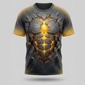 Cracked Stone Golden Core Inner Titan Motivational Aop T-Shirt